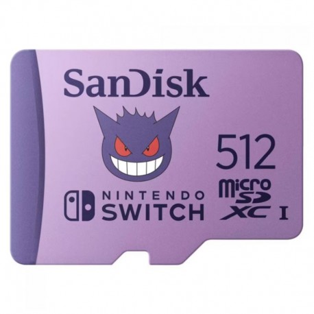 Cartão de Memória MicroSD SanDisk Pokémon 512GB 100MBs- Nintendo Switch SDSQXAO-512G-GN6ZK