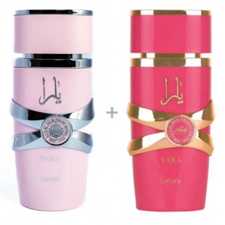 Kit Perfume Lattafa Yara Candy + Lattafa Yara Eau de Parfum Feminino 2x100ml