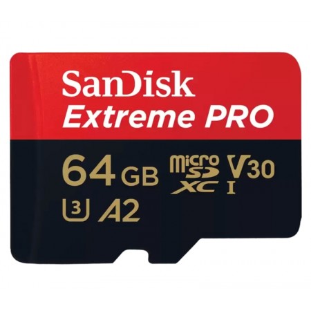 Tarjeta de Memória Micro SD Sandisk Extreme U3 64G / 200MBS - (SDSQXCU-064G-GN6AA)