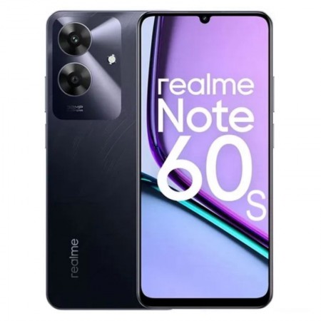 Celular Realme Note 60S RMX3933 256GB 8GB RAM Dual SIM LTE Tela 6.74" 32MP - Black(Anatel)