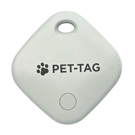 Rastreador Inteligente PET-TAG Compativel com iOS e Apple Find My - Branco