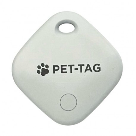 Rastreador Inteligente PET-TAG Compativel com iOS e Apple Find My - Branco
