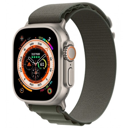 Apple Watch Ultra Cel+GPS / Oxímetro / 49MM / MQEX3LL/A - Titanium Green Alpine (L)