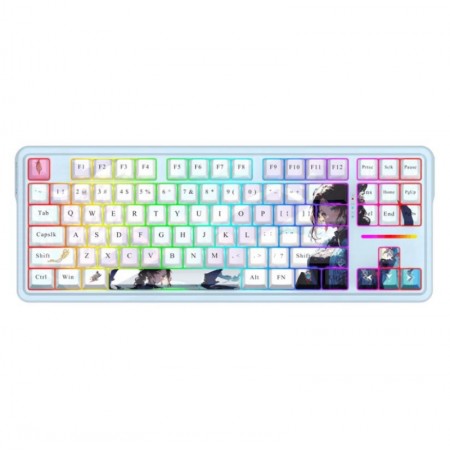 Teclado Gamer Redragon K728AK RGB Pro Antonium Sem Fio Inglês - Anime