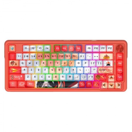 Teclado Gamer Redragon Ucal Pro K673AK RGB Layout 75% Inalambrico - Rojo