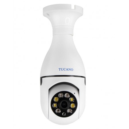 Câmera de Segurança IP Tucano TC-E27 - Wi-Fi - Lâmpada - Branco