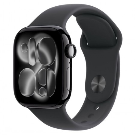 Apple Watch Series 11 MEUX4LW/A Caixa Alumínio 46mm Preto Brilhante - Esportiva Preto M/L