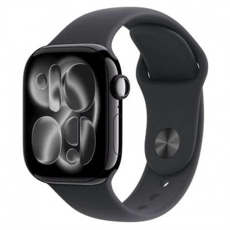 Apple Watch Series 11 MEQU4LW/A Caja Alumínio 42mm Negro Brillante - Deportiva Negro M/L