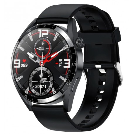 Relógio Smartwatch TEC GT3 Pro NFC / Anatel - Black Silicone