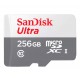 Cartão de Memória Micro SD Sandisk Ultra 256GB / C10 / 100MBS - (SDSQUNR-256-GN6TA)