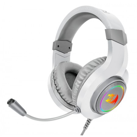 Headset Gamer Redragon H260W-RGB Hylas/ Drivers 50mm/ P2/ USB/ Adaptador 3.5mm -Blanco