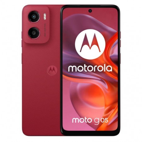Celular Motorola Moto G05 XT-2523-4 128GB 4GB RAM Dual SIM Tela 6.67" 50MP - Rojo
