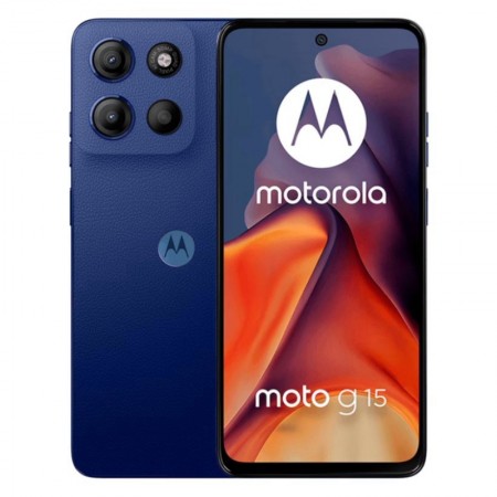 Celular Motorola Moto G15 XT-2521-3 128GB 4GB RAM Dual SIM Tela 6.72" - Azul (Caixa Slim)