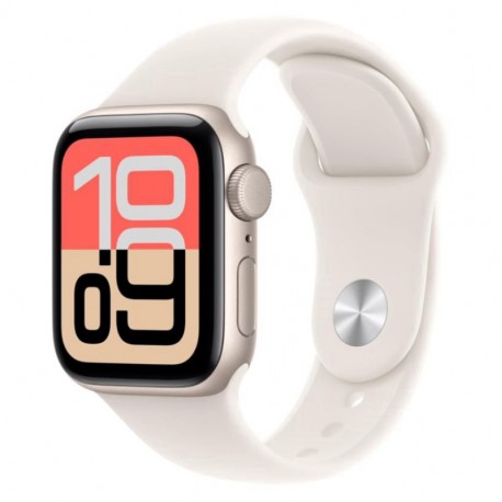 Apple Watch SE 3 2025 MEH34LW/A Caixa Alumínio 40mm Estelar - Esportiva Estelar S/M