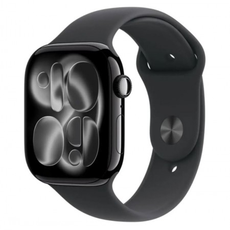 Apple Watch Series 11 MEQT4LW/A Caixa Alumínio 42mm Preto Brilhante - Esportiva Preto S/M