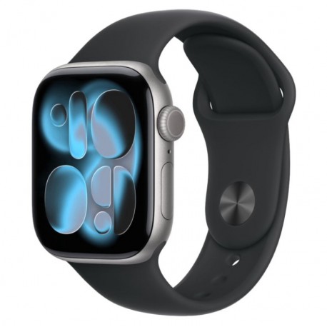 Apple Watch Series 11 MEV44LW/A Caixa Alumínio 46mm Gris Espacial - Esportiva Negro M/L
