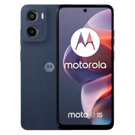 Celular Motorola Moto E15 XT-2523-7 64GB 2GB RAM Dual SIM Tela 6.67" 32MP - Azul