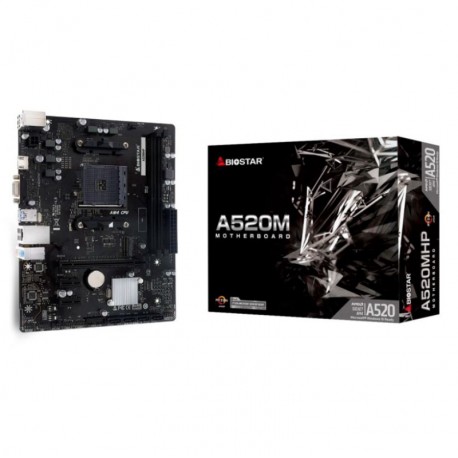 Placa Madre Biostar A520MHP 2XDDR4 Socket AM4 Chipset A520 Micro ATX