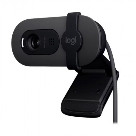 Webcam Logitech Brio 100 Full HD 30 FPS Microfone Integrado 960-001586 - Grafite