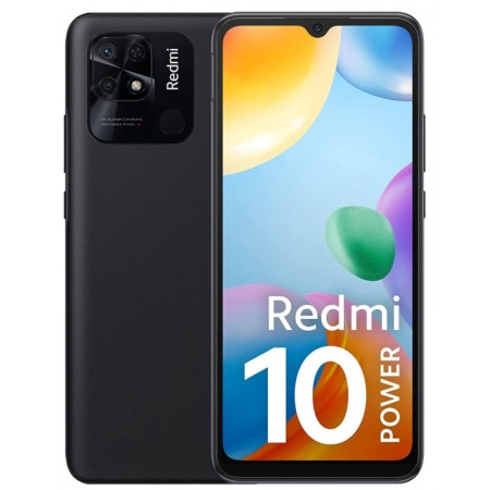 Celular Xiaomi Redmi 10 Power 128GB / 8GB RAM / Dual SIM / 6.7 / Câm 50MP - Negro (India)