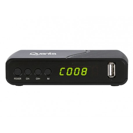 Conversor Digital Quanta QTCTV1130 Para Televisão DIG / Full HD / USB / HDMI / 2V