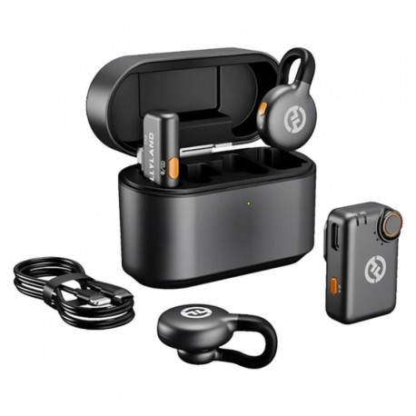 Micrófono Solapa Hollyland Lark M2S Mini Combo Inalámbrico para Smartphone - Negro (2TX+2R