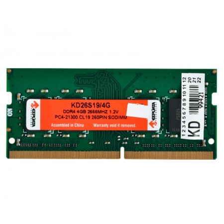 Memória RAM para notebook Keepdata 4GB / DDR4 / 1x4GB / 2666MHz - (KD26S19/4G)