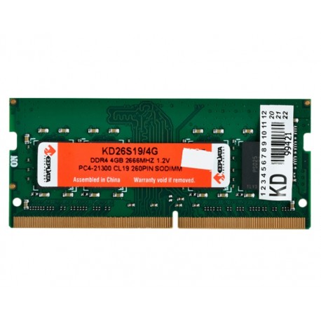 Memória RAM para notebook Keepdata 4GB / DDR4 / 1x4GB / 2666MHz - (KD26S19/4G)