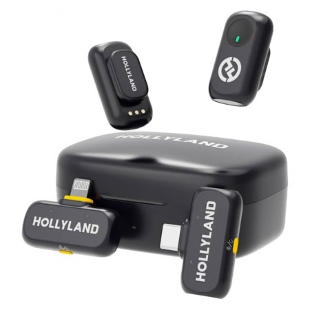 Micrófono Solapa Hollyland Lark A1 Combo Inalámbrico para Smartphone - Negro