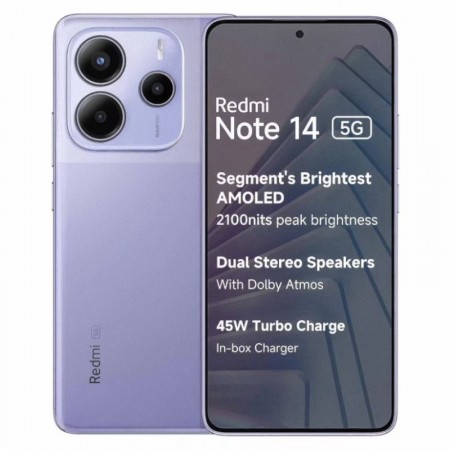 Celular Xiaomi Redmi Note 14 5G 512GB /12GB RAM /Dual SIM /Tela 6.67 /108MP- Roxo (Global)