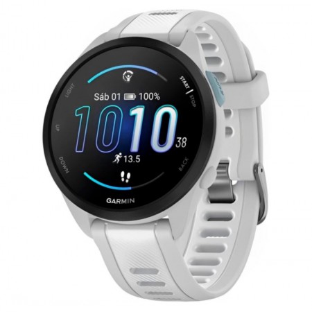 Smartwatch Garmin Forerunner 165 Music 010-02863-31 - Cinza e Branco