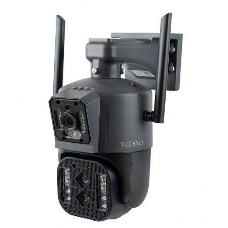 Câmera de Segurança IP Tucano TC-PT42 Bullet-Dome Linkage - 1080p - Preto.
