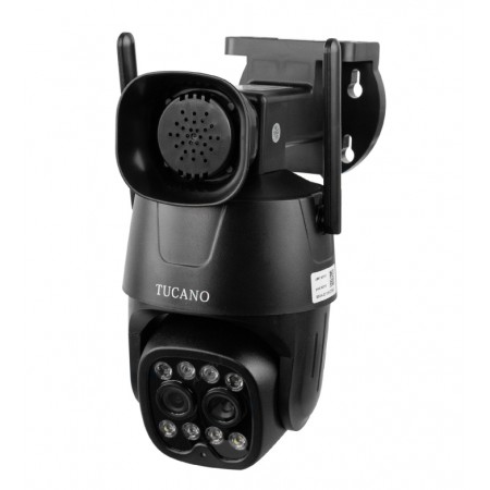 Câmera de Segurança IP Tucano TC-PT28 Wireless Pan-Tilt - 1080p - Preto