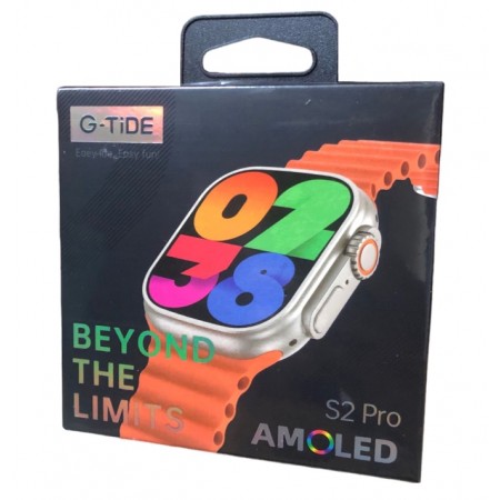 Smart watch G-TIDE S2 Pro Tela Amoled 49MM - Black+Orange+Black
