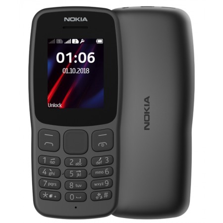Celular Nokia 106 SS / Tela 1.8" (850 / 1900) - Negro