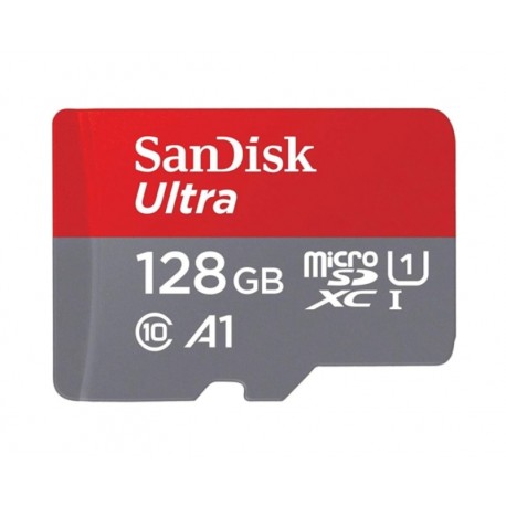 Cartão de Memória Micro SD Sandisk Ultra 128GB / 140MBS / C10 - (SDSQUAB-128G-GN6MA)