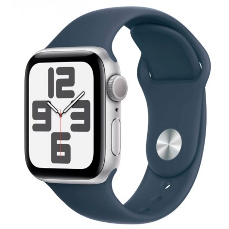 Apple Watch SE 2 MRE23LL/A Alumínio 40mm Prata - Esportiva Azul Tempestade