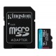 Tarjeta de Memória Micro SD Kingston Canvas Go Plus 256GB 170MBS / 90MBS - (SDCG3/256GB)