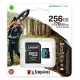 Tarjeta de Memória Micro SD Kingston Canvas Go Plus 256GB 170MBS / 90MBS - (SDCG3/256GB)