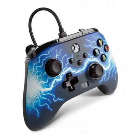 Controle PowerA para Xbox One Enhanced com fio - Arc Lightning (PWA-A-02689)