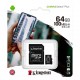 Cartão de Memória Micro SD Kingston Canvas Select Plus 64GB 100Mbs - SDCS3/64GB