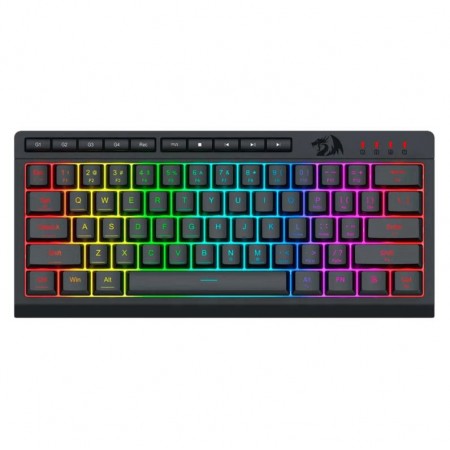 Teclado Gamer Redragon Shiva 61 K522RGB USB Inglês - Preto