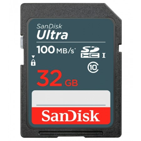 Tarjeta de Memória SD SanDisk C10 32GB 100MBS SDHC Ultra - (SDSDUNR-032G-GN3IN)