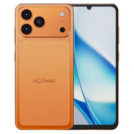 Celular Hotwav A17 Pro Max 256GB 4GB RAM Dual SIM Tela 6.75" - Laranja (Global)