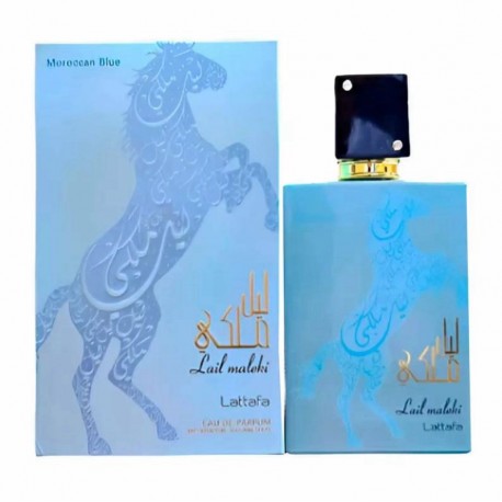 Perfume Lattafa Lail Maleki Moroccan Blue Eau de Parfum Unissex 100ml