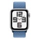 Apple Watch SE 2 MRE33LL/A Caixa Alumínio 40mm - Prata Loop Esportiva Azul