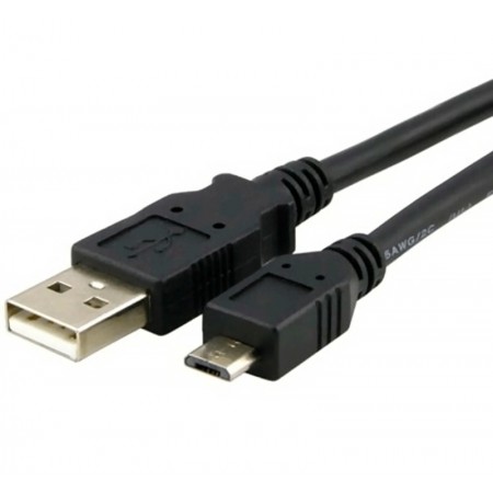 Cable USB para Controle de PS4 / 0,8 cm - Negro