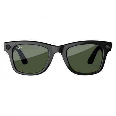 Óculos de Sol Ray-Ban Meta Wayfarer RW4008 WiFi Meta IA 32GB - F Shiny Black/L G-15 Green