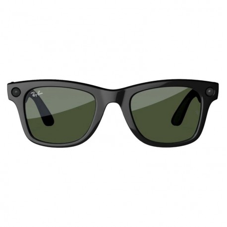Óculos de Sol Ray-Ban Meta Wayfarer RW4008 WiFi Meta IA 32GB - F Shiny Black/L G-15 Green