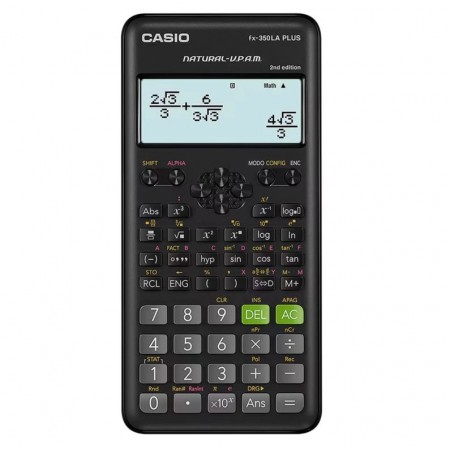 Calculadora Ciêntifica Casio FX-350LA Plus 2nd Edition 12 Dígitos - Preto